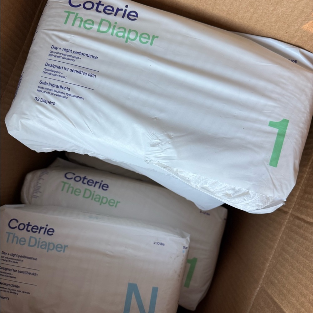 Prep Coterie Diapers - White and Green